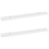 vidaXL Mensole da Parete 2 pz Bianco Lucido 80x9x3 cm