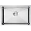 Ibergrif M87044 Lavello Cucina in Acciaio Inox 70x44 cm, Installazione a Sopratop o Filotop con Sifone Antiodore e Kit Scarico Completo