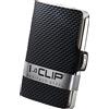 I-CLIP Portafoglio in acciaio inossidabile con fermasoldi intercambiabili - Portafoglio sottile - Portafoglio in pelle - Portacarte in acciaio inossidabile- Milanaise lucido Nero lucido