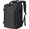 Leyrica Zaino da Viaggio per Ryanair/Wizzair 40x20x25 Bagaglio a Mano Unisex Borse da Cabina Zaino per Laptop 15.6 pollici Daypack Casual Zaino Università/Lavoro Impermeabile. (Grigio)