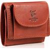 Matador® Piccola borsa in vera pelle Piccolo portafoglio da uomo Vintage Brown Mini borsa da donna TüV Testato RFID & NFC Protezione inclusa la confezione regalo