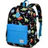 VASCHY Zaino Bambino, Zainetto Bambina Zaino Scuola Elementare Bambino Zaini Elementari Bimba Zaino Asilo Bambino Zaino Scuola Bambini Zainetto con Fascia Toracica Zaino Dinosauri 2-8 Anni