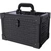 ANGNYA Beauty box con Serratura in Pelle conSpecchio da Viaggio per Trucchi, organizer con serrature leggere con chiavi, colore: nero