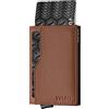 VULKIT Porta Carte di Credito con Doppia Finestra ID Portafoglio in Pelle con Blocco RFID Porta Carte Pop Up Automatico per Carte e Appunti