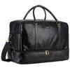 BAOSHA HB-38 - Borsa da viaggio in pelle sintetica, borsa da viaggio, borsa per weekend con scomparto per scarpe da uomo e da uomo, nero, XL, Vintage, utilità
