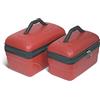 KINSTON 2 Beauty Case da viaggio 30/35cm, colore Rosso, Valigie robusti trolley rigidi