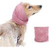 Easy Joy Pattepoint Snood per Piccolo Cani e Gatto per Toelettatura, Scaldacollo e Orecchie, Protezione per le Orecchie per Alleviare l'ansia e Calmante, Felpa con Cappuccio, Rosa M