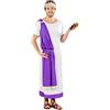 TecTake dressforfun Costume da uomo - Imperatore romano Marco Aurelio | Lunga toga con orlo viola | Fascia corona d'alloro dorata (XL | no. 300217)