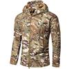 Bebling Giacca da Uomo Militare Softshell Tactical Cappotto in Pile con Cappuccio Verde, Piccolo