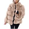 LJHH Giacca Donna Eleganti Pelliccia Sintetica Giubbino Pelliccia Ecologica Donna Manica Lunga Giubbotti Corte Invernali Cotone Caldo Taglie Forti Cardigan Giubbino Capispalla Giacche Imbottito Piumino