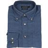Uvaspina Camicia in Flanella Tinta Unita, Azzurro XXL