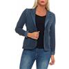 malito more than fashion Malito Donna Classico Blazer Basic-Look Giacca 1652 (XL, Blu Scuro)