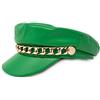 Emila Cappello Verde Ecopelle con Visiera Donna Vintage Newsboy cap Bakerboy Berretto per Ragazze da Passeggio Coppola Pelle PU Sintetica Marinaio Classico Verde Autunno Inverno 2023 2024