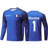 LAIFU Maglia da Portiere Personalizzata con Numero Nome Team Logo Maglietta Portiere Calcio per Donne Uomini e Bambini - Imbottitura sui Gomiti - Maglia Portiere Bambino