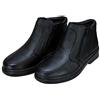 Evoga Scarpe stivaletti uomo nero casual invernali calzature con pelliccia (43, Nero)