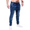 Oanviso Jeans da Uomo Denim Pantaloni Straight Jean Primavera Pantalone Jogging Estate Moda Casual Jeans Moto Hip Hop Jean Pants con Coulisse Strappato Jeans Pantalone C Blu L