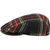 LIERYS Coppola Glaston Wool Stewart Uomo - Made in The EU Cappellino Lana Cappello Piatto con Visiera, Fodera Autunno/Inverno - 58 cm Blu Scuro