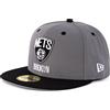 New Era 59 Fifty New England Patriots Snapback Cap, Brooklyn Nets Grigio, 59/60 cm