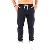 Champion Authentic Pants C-Logo Zip Pantaloni da Tuta, Blu Marino, XXL Uomo FW23