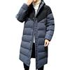 Vagbalena Cappotto invernale da uomo Piumino ispessito Cappotto invernale con cappuccio Parka antivento impermeabile Piumino lungo con cappuccio Giacca lunga con cappuccio (Blu,XXL)