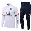 WDDWYHLL - Tuta da calcio, da uomo/ragazzo, a maniche lunghe, abbigliamento sportivo, traspirante, per fitness, corsa, jogging, Bianco 1, XXL