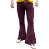 Fuzzdandy Bordeaux Da Uomo Rosso Viola Velluto a coste Fondo Campana A zampa Pantaloni 60s 70s retro - cotone, Borgogna, 100% cotone, Uomo, 36W x 30L, Bordeaux