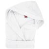 Gabel Accappatoio con cappuccio Unisex (IT, Testo, L, Regular, Regular, Bianco)