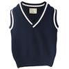 Verve Jelly Infant Toddler Neonati maschi Ragazze Solid Felpa Pullover senza maniche Uniforme scolastica Scollo a V Gilet lavorato a maglia Maglione Gilet Blu scuro 150 9-10 anni