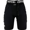 KEEPERsport Pantaloncini da portiere imbottiti professionalmente - Pantaloni protettivi corti per portiere - Taglia 128-XXL - Colore nero, Nero , XL