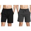 Aseniza Pantaloncini da Uomo Corti in Cotone, Pantaloni Casual Estivi Con Coulisse e Tasche, Bermuda Sportivi