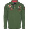 Carisma, 3439, polo da uomo a maniche lunghe, stile casual, con ricamo di alta qualità, Regular Fit, cachi, XXL