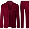 Allthemen Abiti da Uomo 3 Pezzi Regular Fit Abito da Cerimonia Formale Abito da Lavoro con Un Bottone Blu 1 XS