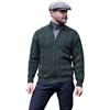 SAOL Maglione Cardigan Invernale Caldo Lavorato a Maglia con Cerniera al 100% Lana Merino Irlandese con Tasche (Verde Militare, M)