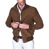 D'Arienzo Bomber in Pelle Scamosciata Fango Uomo Renna Camoscio Giacca Primaverile Giubbotto Giubbino Vera Pelle Alex Bottoni 56/Fango