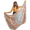 Mandala Life ART Pareo boho chic, motivo con mandala, adatto come copricostume, abito da spiaggia e vestaglia, taglia unica