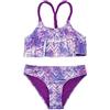 SHEKINI Costume Ragazze Due Pezzi Regolabile Halter Bikini Top Carino Stampati Tie-Dye Costumi da Bagno Bambine Due Pezzi Ragazze Swimwear Stile per 6-14 Anni(Tintura per Cravatta Viola A,6-8 Anni)