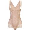 KSKshape Body Contenitivo Modellante Shaper del Corpo Senza Cuciture Shapewear a Petto Aperto Body Slimmer per Pancia per Donne,Beige,L