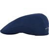 Sterkowski Coppola Derby | 100% Lino Uomo e Donna | Classico Piatto Berretto Berretti Berretto da Strillone Cappello da Guida Baschi Scozzesi-Berretto da Giornale di Berretto Blu Navy 60 cm