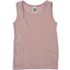 Cosilana - Canottiera per bambini, 45% cotone biologico, 35% lana da allevamento biologico controllato, 20% seta, Rosa mélange., 140 cm