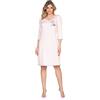 e.Femme® - Camicia da Notte da Donna 275, con Maniche a 3/4, in 50% Cotone e 50% Modal, Blu, 52
