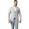 CLASSE77 Blazer in Cotone, Giacca Jacket da Uomo Slim Fit - Punto Cucitura Chicco di Riso - Artigianale, Made in Italy - Casual, Classica Sportiva (IT, Testo, XL, Regular, Regular, Blu Wrangler)