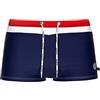 bugatti® - Costume da bagno da uomo moderno con colori a contrasto in vita, blu oltremare / rosso, L
