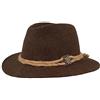 Hut Breiter Breiter Cappello Alpino Originale da Uomo Cappello Feltro Stile Tirolese 100% Lana Corda Canapa Stella Alpina Grigio 62