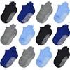 HYCLES Calzini Antiscivolo Bambino per 7-10 Anni - Calze Antiscivolo Bambino Calzini Neonato 0-3-6-9-12-18 Mesi Calzini Bambino 23-26-27-30-31-34 Nero+Navy+Bianco+Grigio scuro+Grigio chiaro+Blu