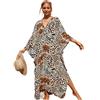XIVISTO Maxi Lungo Beach Caftano Donna Oversize Abito da Spiaggia Copricostumi Pareos Boho Kimono Costume da Bagno Cover Up