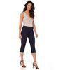 REKUCCI Pantaloni Capri Donna Estivi, Pantaloni Pinocchietto a Gamba Dritta con Controllo Addominale e Tasca Segreta (44, Pietra)