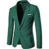 Allthemen Blazer da Uomo con Un Bottone Slim Fit Giacca da Abito Smoking Formale da Lavoro con Tasche Blazer a Collo V Verde Chiaro M