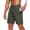 Tansozer Pantaloncini Uomo Sportivi Pantaloni Corti Estivi Uomo Pantaloncini Palestra Corsa Running Uomo Asciugatura Rapida Fitness Training Shorts con Tasche Zip Blu L