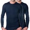 HERMKO 3640 2 Magliette Intime a Maniche Lunghe da Uomo, Größe Herren:7 (XXL), Farbe:Bianco