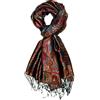 Lorenzo Cana - Sciarpa da uomo di lusso, in tessuto jacquard, 100% seta, motivo Paisley, in seta, multicolore, 70 x 190 cm, Blu-Turchese Scuro , Taglia unica
